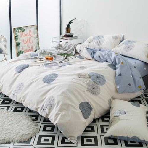 Cotton Double Bedding Sets Luxur Modern Nordic Bed Sheets and Pillowcases Four Seasons Bedding Set Sabanas Home Textile DG50BS
