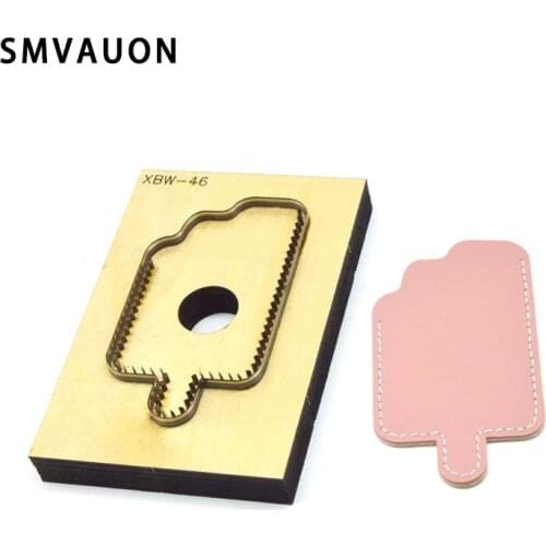 SMVAUON DIY Credit Card Holder Coin Purse Ice Cream Leather Cutting Die Handicraft Tool Punch Cutter Mold Wallet Laser Cut Die