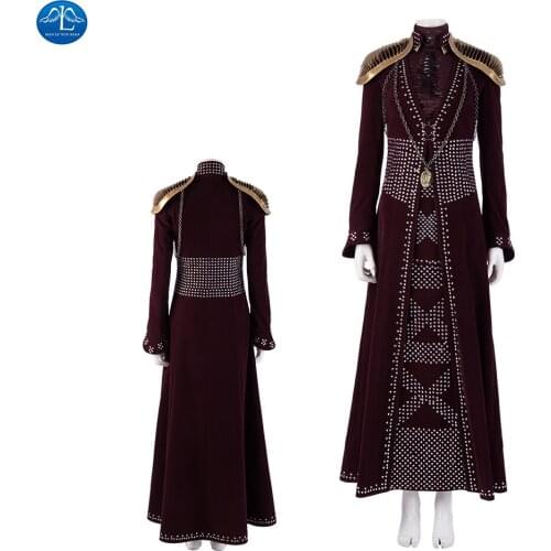 Manluyunxiao Thrones Cosplay Cersei Lannister Cosplay Costume Women Dress Adult Queen Halloween Christmas Outfit