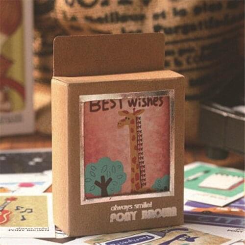 40pcs/lot Back blank Cartoon Life series mini postcard birthday party Christmas Message Gift greeting Card Set DIY Word card