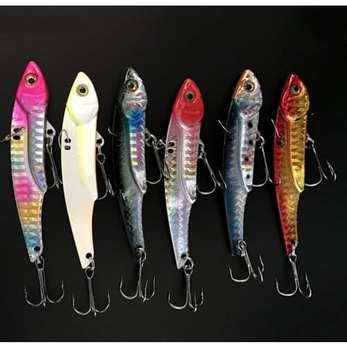 2021 News 8.2cm 25G 3D Eyes Metal Vib Blade Lure Sinking Vibration Baits Artificial Vibe for Bass Pike Perch Fishing Long Shot