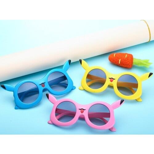 New Cartoon Cat Ears Children Sunglasses Decoration Candy Color Comfortable Nose Pad All-match Street Shot Kids Sun Glasses Baby