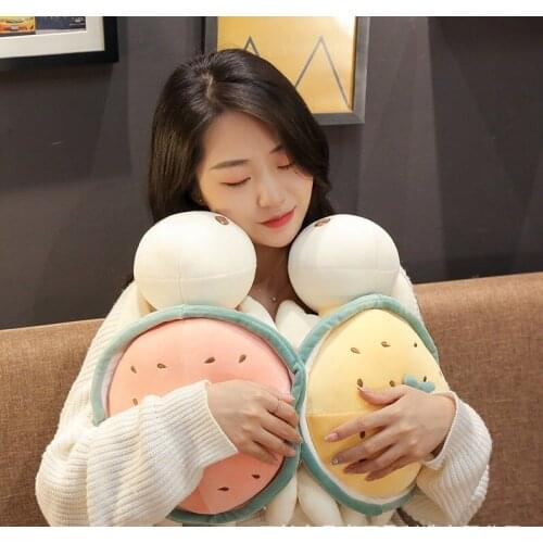 New 40/50/65cm plush tortoise With watermelon shell cute comfortable Pillow office Home cushion Home decoration christmas gift