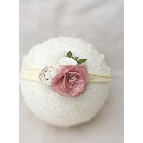 Blush Pink Flower Skinny Headband