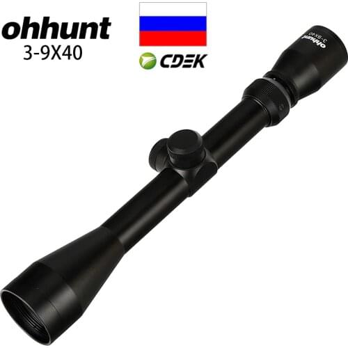 SHIP FROM Russia Ohhunt Hunting Riflescopes 3-9X40 Dull Polish Finish Fine Mil Dot Reticle Tactical Rifle Scope With Rings