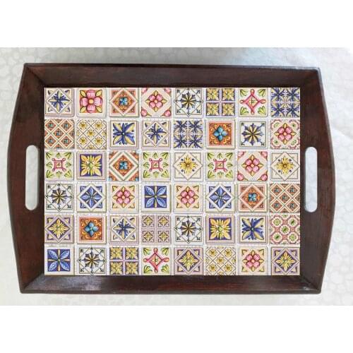 Tea set, wooden tray, Coffee tables, Handmade Tea Tray ,Real mosaic surface, serving tray, Drink ware, trays decorative, ramadan