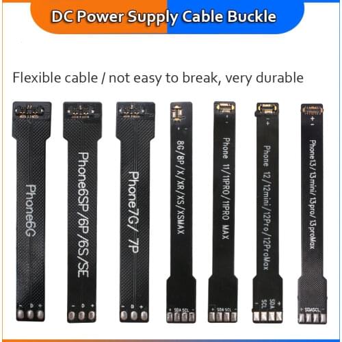 Jyrkior For iPhone 6-11 Pro 12 mini 12 Pro max Motherboard Clip Battery Repair Male Buckle DC Power Supply Test Cable Connector
