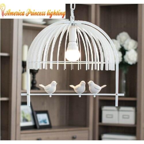 Modern minimalist restaurant lights led the first single aisle creative bird chandelier lighting, material iron, AC110-240V