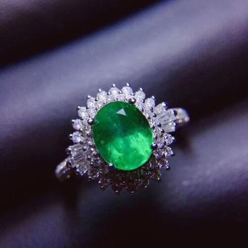 Natural and Real Original emerald ring Free shipping 925 sterling silve Fine jewelry for Man Or Woman