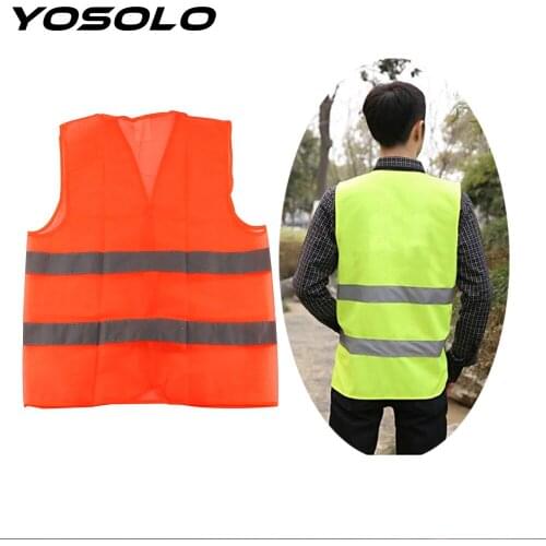 Car Reflective Vest High Visibility Neon Emergency Car Repair Reflective Belt Safety Vest for Outdoor Sports Running Cycling
