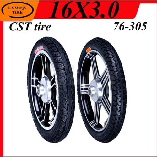 16x3.0 Tire Inner Tube Outer Tyre for Electric Motorcycle Electric Vehicle E-bike 16 Inch 16X3.0 CST Wear Resistant Tire