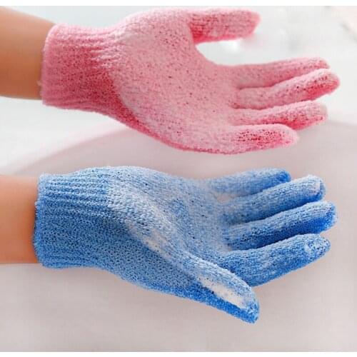 1 Pair Hand Shape Shower Scrubber Exfoliating Back Body Massage Mitten Skin Moisturizing Spa Bath Glove
