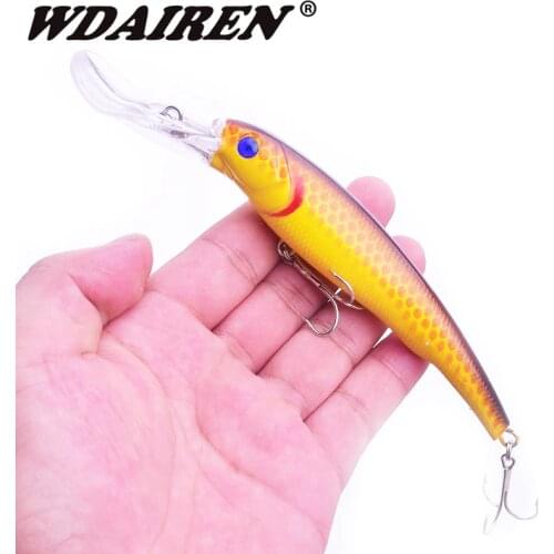 1Pcs 27.5g 16cm big Fishing Lures long Lips Big Minnow Wobblers Game Fake Lure Artificial Bait 7 colors Isca Fishing tackle