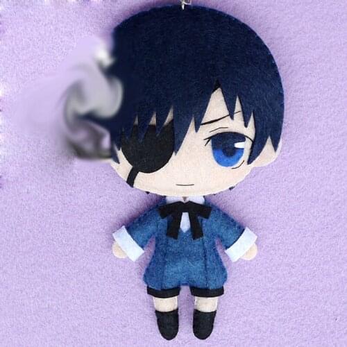 1pcs Anime Black Butler Cartoon Brina Palencia Handmade Toy Keychain Bag Cosplay Doll DIY Material for Boy Girl Christmas Gift