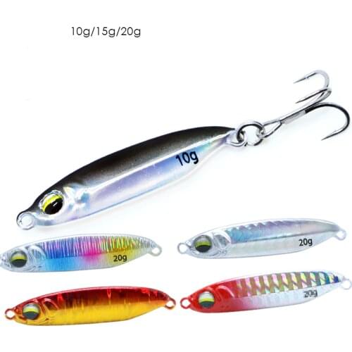 1PCS Metal Jig Hard Bait 10g/15g/20g Saltwater Jigging Spoon Lead Sea Cast Fishing Lure Artificial Bait Tackle
