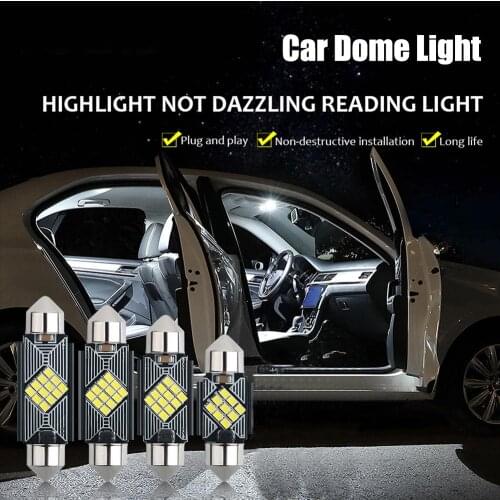 1PC Canbus Festoon LED C5W C10W Bulbs 31mm 36mm 39mm 41mm 2035 12SMD Car Dome Light No Error Auto Interior Reading Lamps