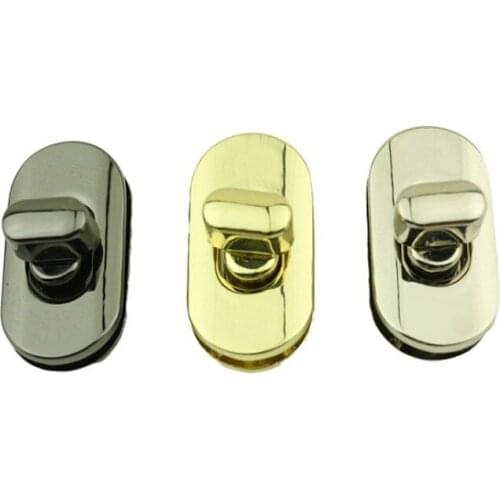 10 Pieces Luggage hardware accessories rectangular egg-shaped die-casting twisted mortise locks for bags and handbags