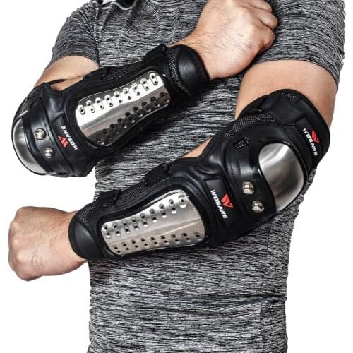 2 Pieces Black Motorcycle Elbow Protector Motocross Protective Gear Body Guard