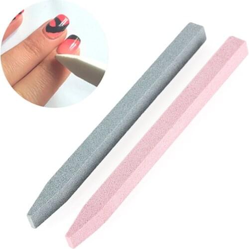 2Pcs Dead Skin Pushes Gel Manicure Scrub Stick Nail Makeup Remover Skin Cuticle Tools Grinding Light Tool Stick Cuticle Black