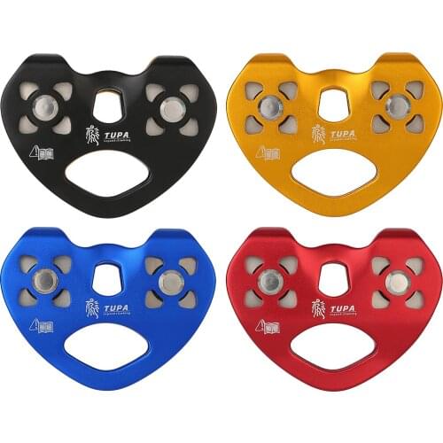 25KN Mountaineering Rock Climbing Zip Line Wire Cable Trolley Pulley