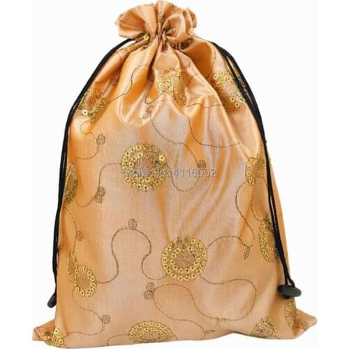 50pcs Fashion Sequin Drawstring Shoe Bags for Travel Storage Protective Case Dust Bags Satin Fabric Bra Underwear Pouch