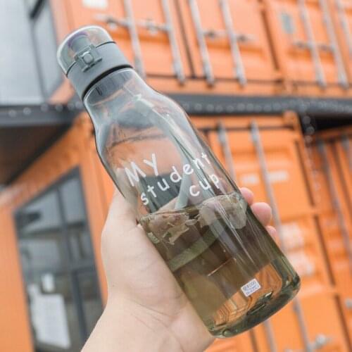 520ML Portable Water Bottle With Rope Sports Travel Plastic Bottles