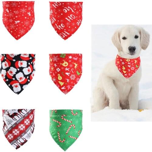 Cat Dog Bandana Bows Goods Supplies Puppy Holiday Accessories Christmas Animals Toy Products Cats Dogs Small Large Tie For Pet