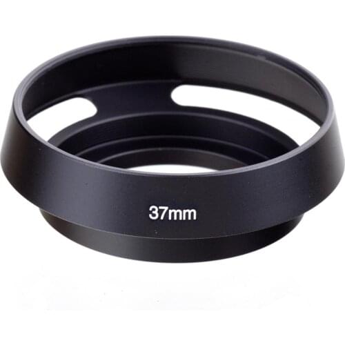 37mm Camera Lens Hood Metal Vented Screw-in Lente Protect For Canon Nikon Sony Leica Olympus Pentax
