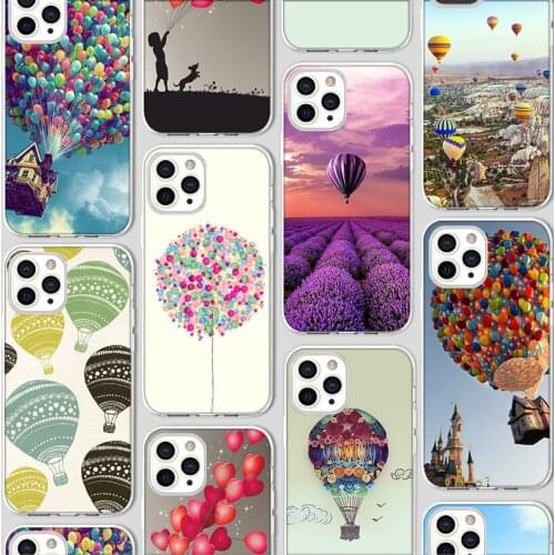Hot Air Balloon Case for Iphone 12 Case for IPhone 12 11 Pro XR 7 X XS Max Mini 8 6 6S Plus 5 5S SE 2020 Silicone Cover Capa TPU