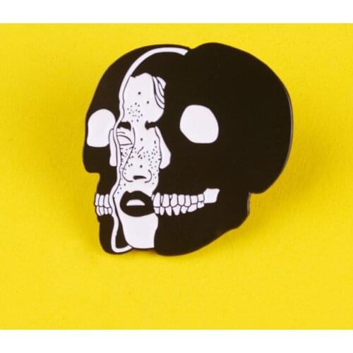 Skull Skeleton Enamel Pins Dark Punk Brooches On a Backpack Badge For Jeans Jacket Metal Badges Lapel Pin Bags Jewelry Gifts