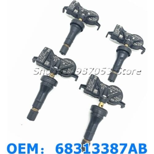 4Pcs 68252493AB Car TPMS Sensor For Jeep Renegade 2015-2018 Tire Pressure Monitor Systems 68313387AB For Cheysler 200 433MHz