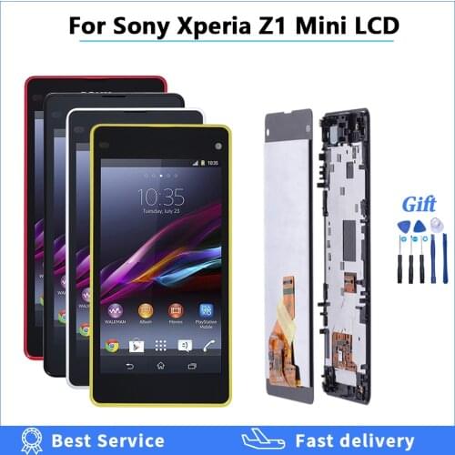 Display For SONY Xperia Z1 compact LCD Touch Screen Digitizer Assembly with frame For SONY Xperia Z1mini LCD D5503 M51W Display