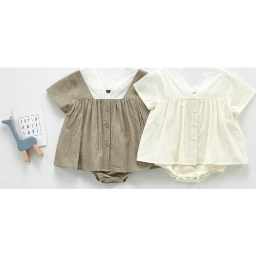 Baby Girl 100% Cotton Bodysuit Infant Newborn 0-24 Months Baby Girls Clothing Lovely Cute New Style InfantIL Outfits Princess