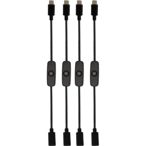 For Raspberry Pi Power Switch Raspberry Pi 4 Power Switch Supply Cable USB C Power Switch Type-C Power Switch(4PCS)