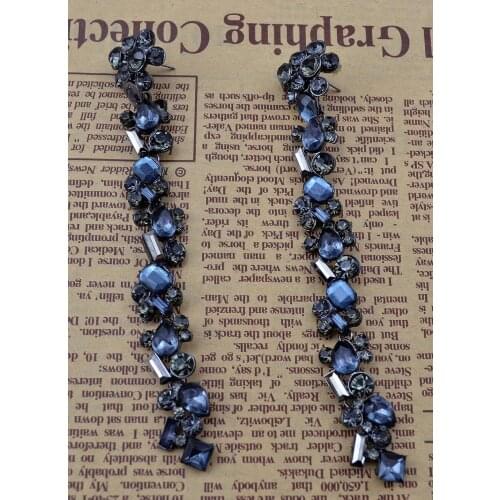 Indian Jewelry Clear Rhinestone Geometry Drop Earrings Long Austrian Crystal tassel Earrings For Women Fashion Pendientes Mujer