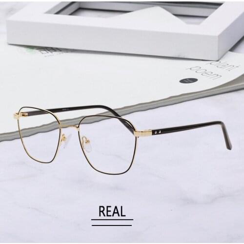 Classic Trendy Square Optical Metal Frame Men Prescription Spectacles Frame MT00312