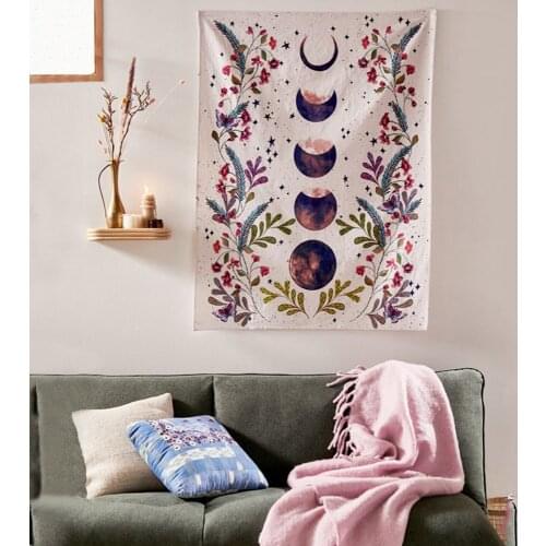 Classic Moon Pattern Tapestry Home Decor Bedroom Background Wall Tapestry Kids Room Wall Hanging Covering Cloth