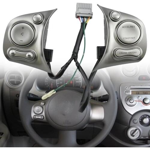 Car Steering Wheel Control Button Cruise Control Volume Control Switch Button for Nissan Sunny March K13 2010-2015