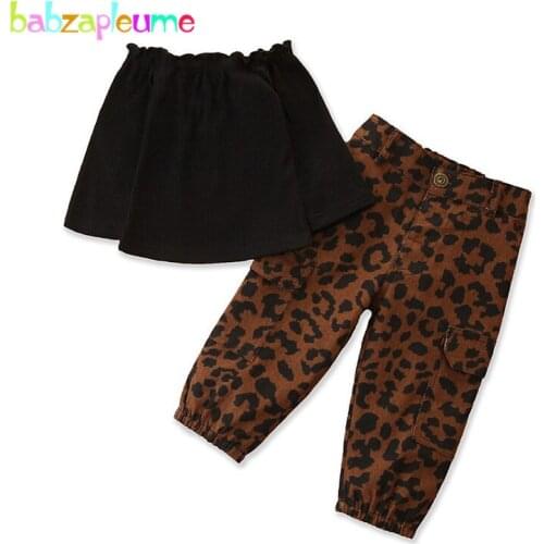 Baby Outfits 2Piece Spring Toddler Girls Fall Clothes 2020 Fashion Long Sleeve T-shirt+Print Pants Boutique Kids Clothing 1944-1