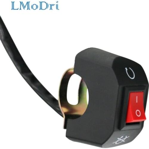 LMoDri Motorcycle Switch E-Bike Handlebar Headlight ON/OFF ATV Headlamp Switches For 7/8" Handle ATV/Scooter/Moped/Motocross