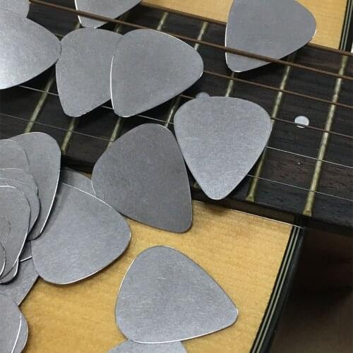 Lots of 100pcs Thin 0.3mm Stainless Steel Blank Guitar Picks Plectrums