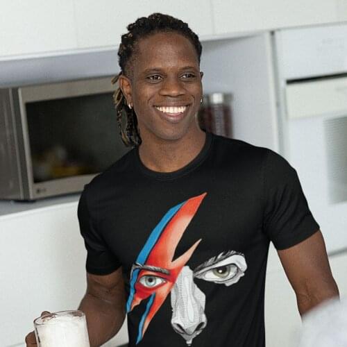 Bowie Tee Shirt Fun Short-Sleeve 100 Percent Cotton T Shirt Beach Graphic T-Shirt Plus Size Mens