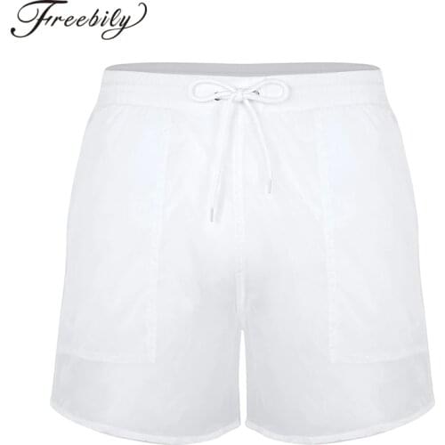 Mens See Through Drawstring Quick Dry Beach Shorts Swim Trunks Summer Swimming Shorts For Men Swimwear Swimsuit Bathing Suit