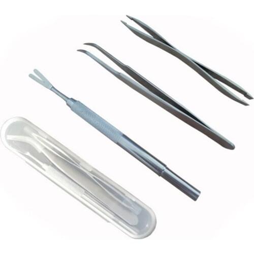 2 in 1 Pet Flea Treatment Tick Removal Tool Set Dog Lice Flea Fork Tweezers Clip for Dog Cat Supplies New Style