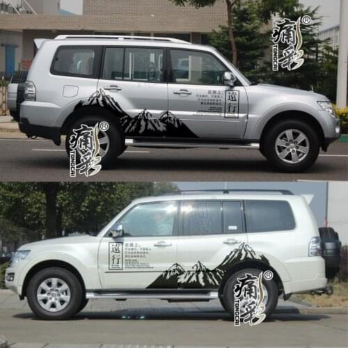 Car stickers FOR Mitsubishi Pajero V73 V93 V97 modified special sports off-road pattern color bar decals