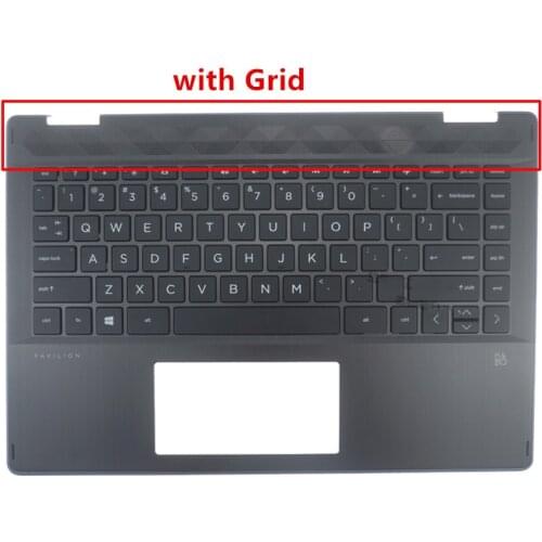 NEW Keyboard Palmrest cover Grid for HP Pavilion X360 14-DH 14t-dh US L53794-001 L53785-001 L53796-001
