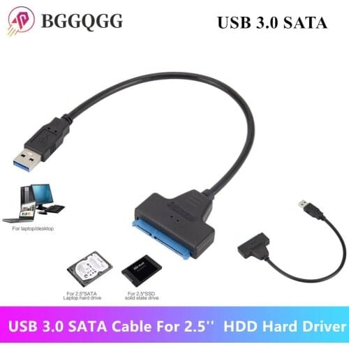 USB3.0 TO SATA Cabel Adapter USB3.0 To 2.5 Inches SATA 22 pin Hard Disk SATA TO USB Converter Support 2.5'' HDD SSD Hard Driver