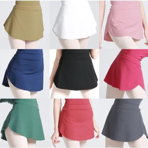 Sexy Ballet Skirt Women Ballerina Bullet Point Skirt Pull on Elastic Waist Adult Ballet Dress Side Split Ballet Wear Woman
