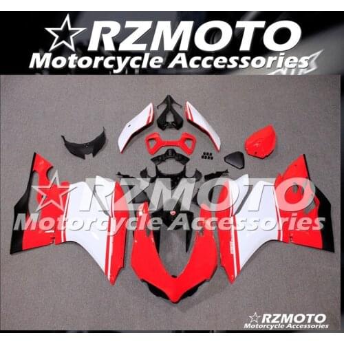 Injection New ABS Motorcycle Whole Fairings Kit Fit for Ducati 899 1199 Panigale 2012 2013 2014 12 13 14 Bodywork set Red white