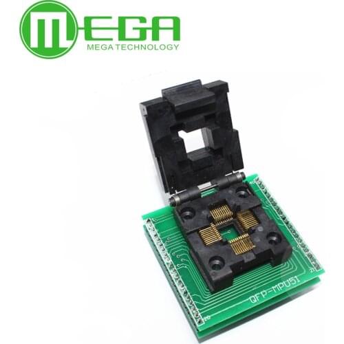 CHIP PROGRAMMER SOCKET TQFP44 QFP44/ PQFP44 TO DIP40 adapter socket support CNV-PLCC-MPU51 chip